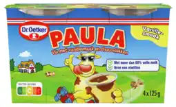 Dekamarkt Dr. Oetker Paula vla vanille en chocolade aanbieding