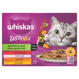 Dekamarkt Whiskas Kattenvoer tasty mix vlees saus 1+ jaar aanbieding