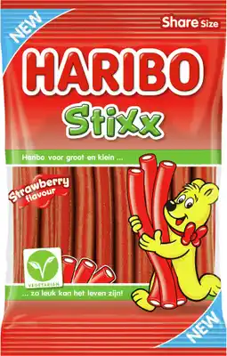 Dekamarkt Haribo Stixx strawberry aanbieding