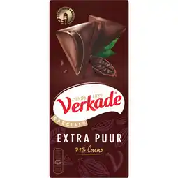Dekamarkt Verkade Chocoladereep extra puur aanbieding