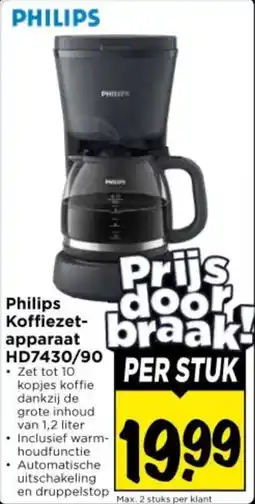 Vomar Voordeelmarkt Philips Koffiezet-apparaat aanbieding