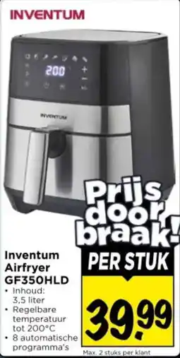 Vomar Voordeelmarkt Inventum Airfryer aanbieding