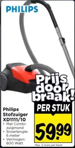 Vomar Voordeelmarkt Philips Stofzuiger XD1111/10 aanbieding