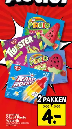Vomar Voordeelmarkt Alle Ola of Pirulo Waterijs aanbieding