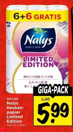 Vomar Voordeelmarkt Nalys Keukenpapier Limited Edition aanbieding