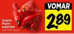 Vomar Voordeelmarkt Zoete Punt-paprika aanbieding