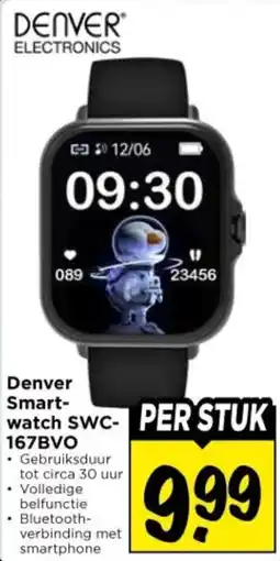 Vomar Voordeelmarkt Denver Smartwatch SWC-167BVO aanbieding
