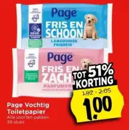 Vomar Voordeelmarkt Page Vochtig Toilet papier aanbieding