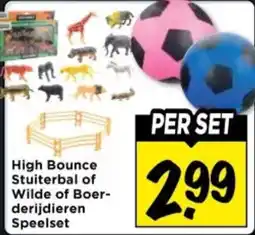 Vomar Voordeelmarkt High Bounce Stuiterbal of Wilde of Boerderijdieren Speelset aanbieding