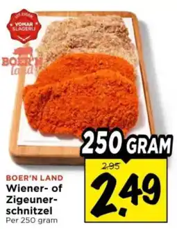 Vomar Voordeelmarkt Boer'n Land Wiener- of Zigeunerschnitzel aanbieding