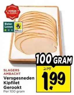 Vomar Voordeelmarkt Versgesneden Kipfilet Gerookt aanbieding
