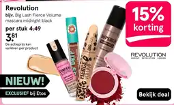 Etos revolution big lash fierce volume mascara midnight black aanbieding