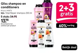 Etos Gliss shampoo en conditioners aanbieding