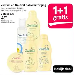 Etos Zwitsal en neutral babyverzorging aanbieding