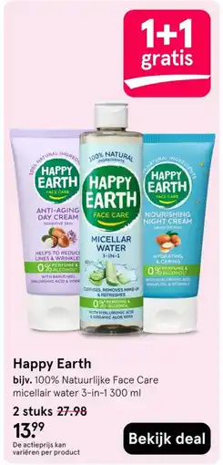 Etos Happy Earth micellair water 3-in-1 300 ml aanbieding