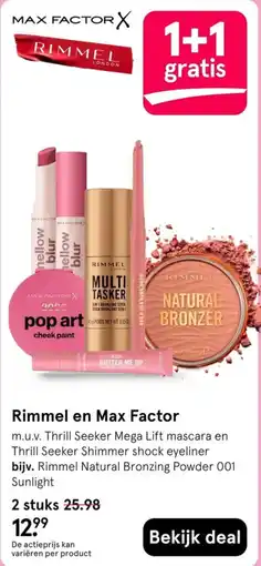 Etos Rimmel en Max Factor aanbieding