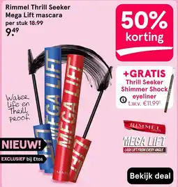 Etos Rimmel Thrill Seeker Mega Lift mascara aanbieding