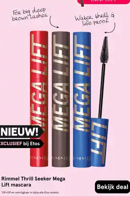 Etos Rimmel thrill seeker mega lift mascara aanbieding