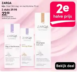 Etos ZARQA Clear Skin dag- en nachtcrème 75 ml aanbieding