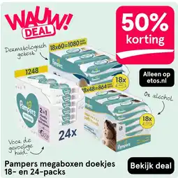 Etos Pampers megaboxen doekjes aanbieding
