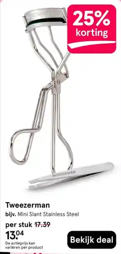 Etos Tweezerman Mini Slant Stainless Steel aanbieding