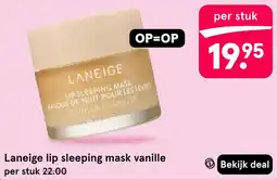 Etos laneige lip sleeping mask vanille aanbieding