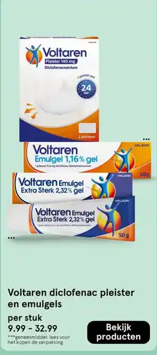 Etos Voltaren diclofenac pleister en emulgels aanbieding