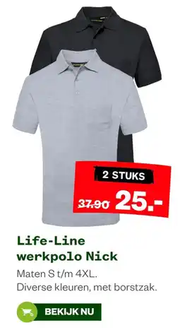 Welkoop Life-Line werkpolo Nick aanbieding