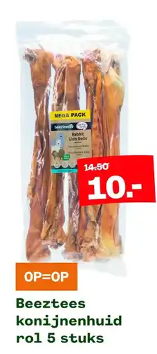 Welkoop Beeztees konijnenhuid rol aanbieding