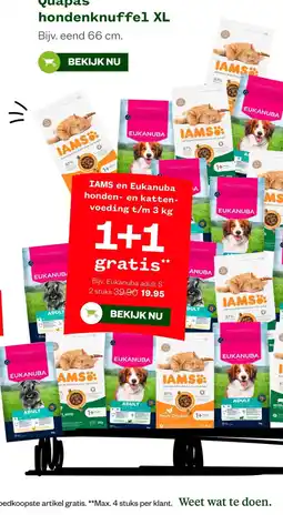 Welkoop Iams en eukanuba honden en kattenvoeding aanbieding