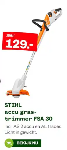 Welkoop STIHL accu gras-trimmer FSA 30 aanbieding