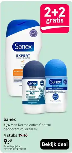 Etos Sanex Men Dermo Active Control deodorant roller 50 ml aanbieding