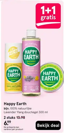 Etos Happy Earth Lavender Ylang douchegel 300 ml aanbieding