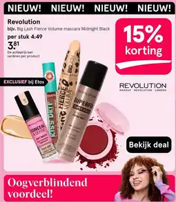 Etos revolution big lash fierce volume mascara midnight black aanbieding