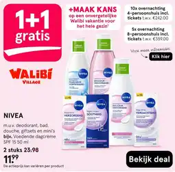 Etos NIVEA m.u.v. deodorant, bad, douche, giftsets en mini's bijv. Voedende dagcrème SPF 15 50 ml aanbieding