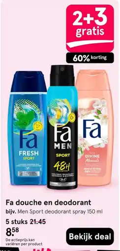Etos Fa douche en deodorant aanbieding
