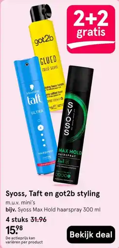 Etos Syoss, Taft en got2b styling aanbieding