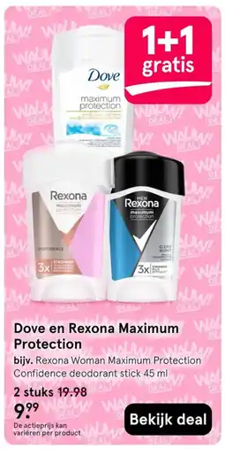 Etos Dove en Rexona Maximum Protection aanbieding