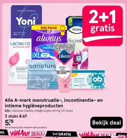 Etos Libresse Dailies inlegkruisjes string 30 stuks aanbieding