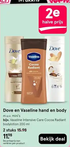 Etos Dove en Vaseline hand en body aanbieding