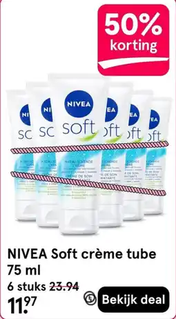 Etos NIVEA Soft crème tube aanbieding
