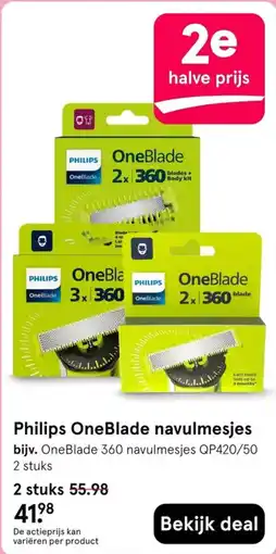 Etos Philips OneBlade navulmesjes aanbieding