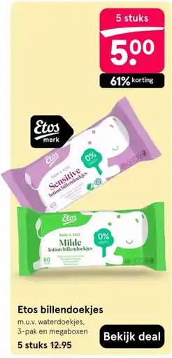 Etos Etos billendoekjes aanbieding