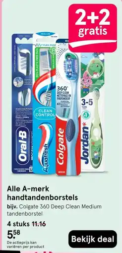 Etos Alle A-merk handtandenborstels aanbieding