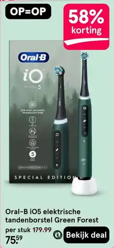 Etos Oral-B iO5 elektrische tandenborstel Green Forest aanbieding