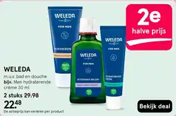 Etos weleda m.u.v. bad en douche bijv. men hydraterende crème 30 ml aanbieding