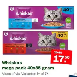 Welkoop whiskas mega pack 40x85 gram aanbieding