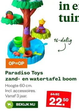 Welkoop Paradiso toys zand en watertafel boom aanbieding