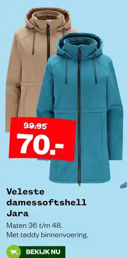 Welkoop Jara Veleste damessoftshell aanbieding