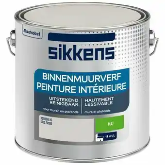 Praxis Sikkens muurverf binnen koud grijs mat 25L afwasbaar aanbieding